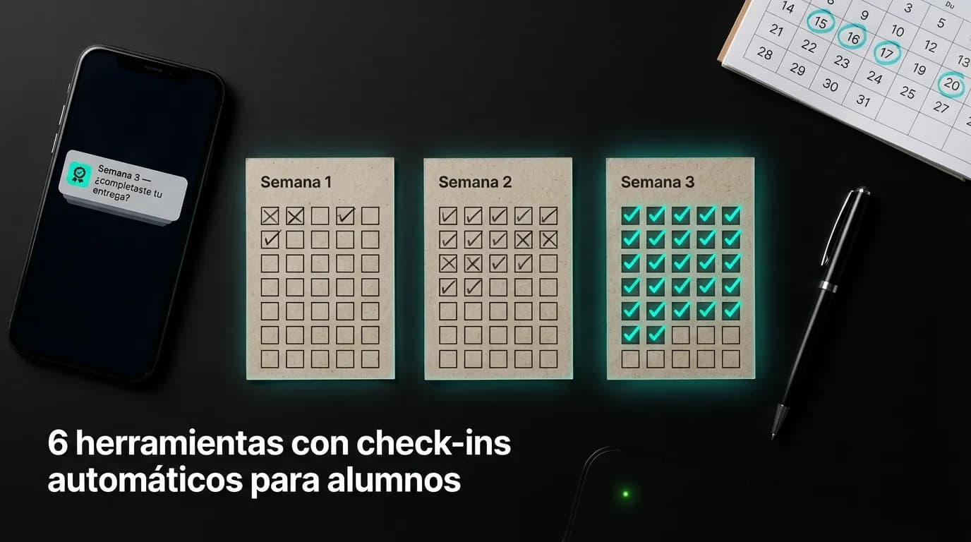 6 herramientas con check-ins automáticos para alumnos