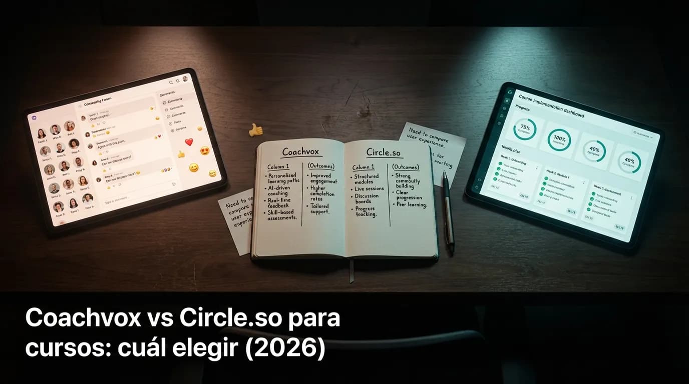 Coachvox vs Circle.so para cursos: cuál elegir (2026)