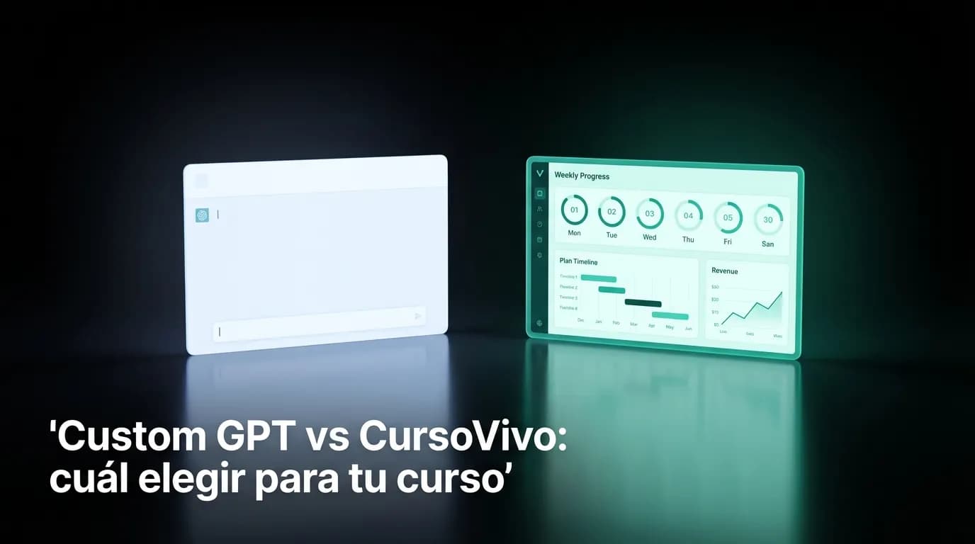 Custom GPT vs CursoVivo: cuál elegir para tu curso