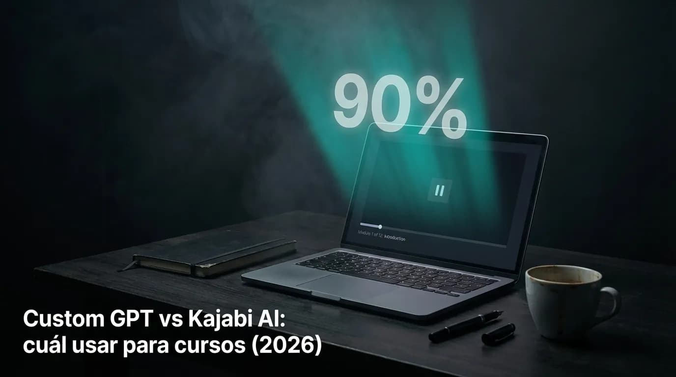 Custom GPT vs Kajabi AI: cuál usar para cursos (2026)