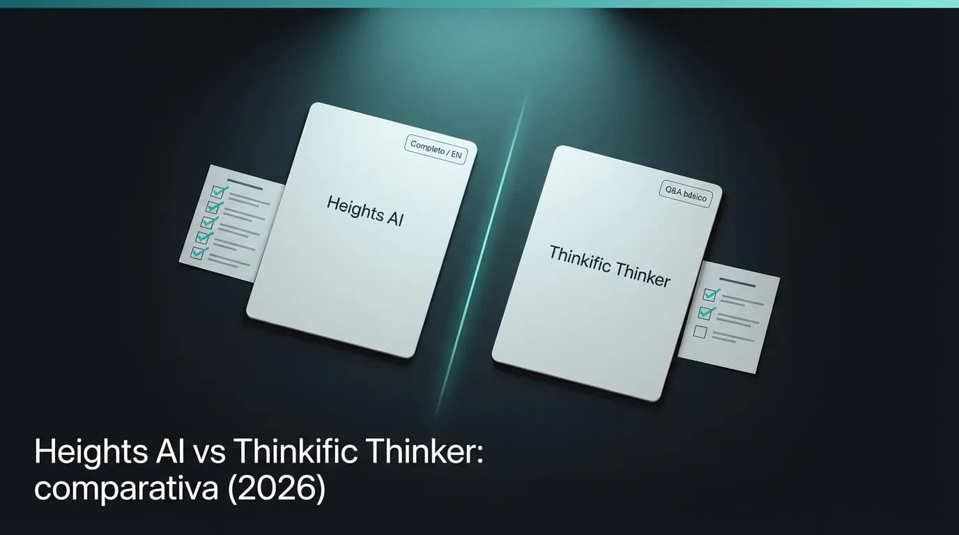 Heights AI vs Thinkific Thinker: comparativa (2026)