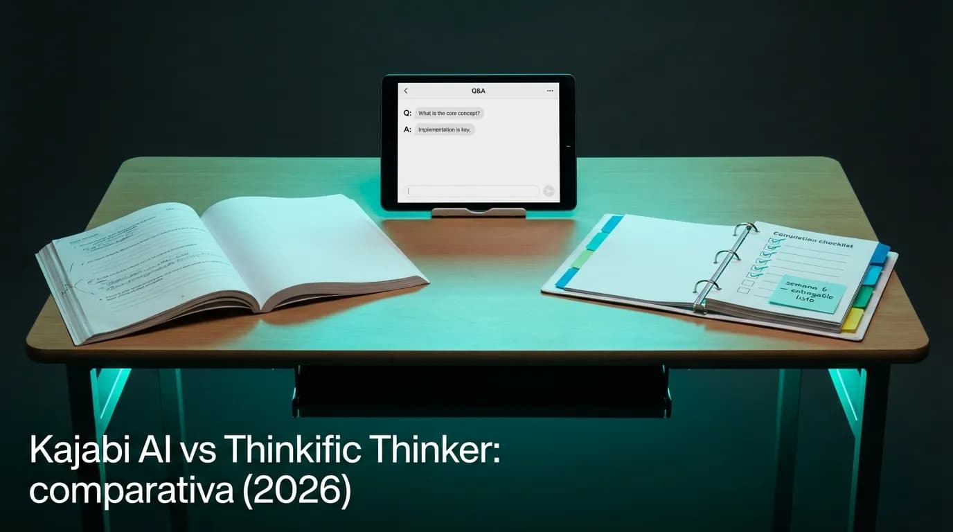 Kajabi AI vs Thinkific Thinker: comparativa (2026)