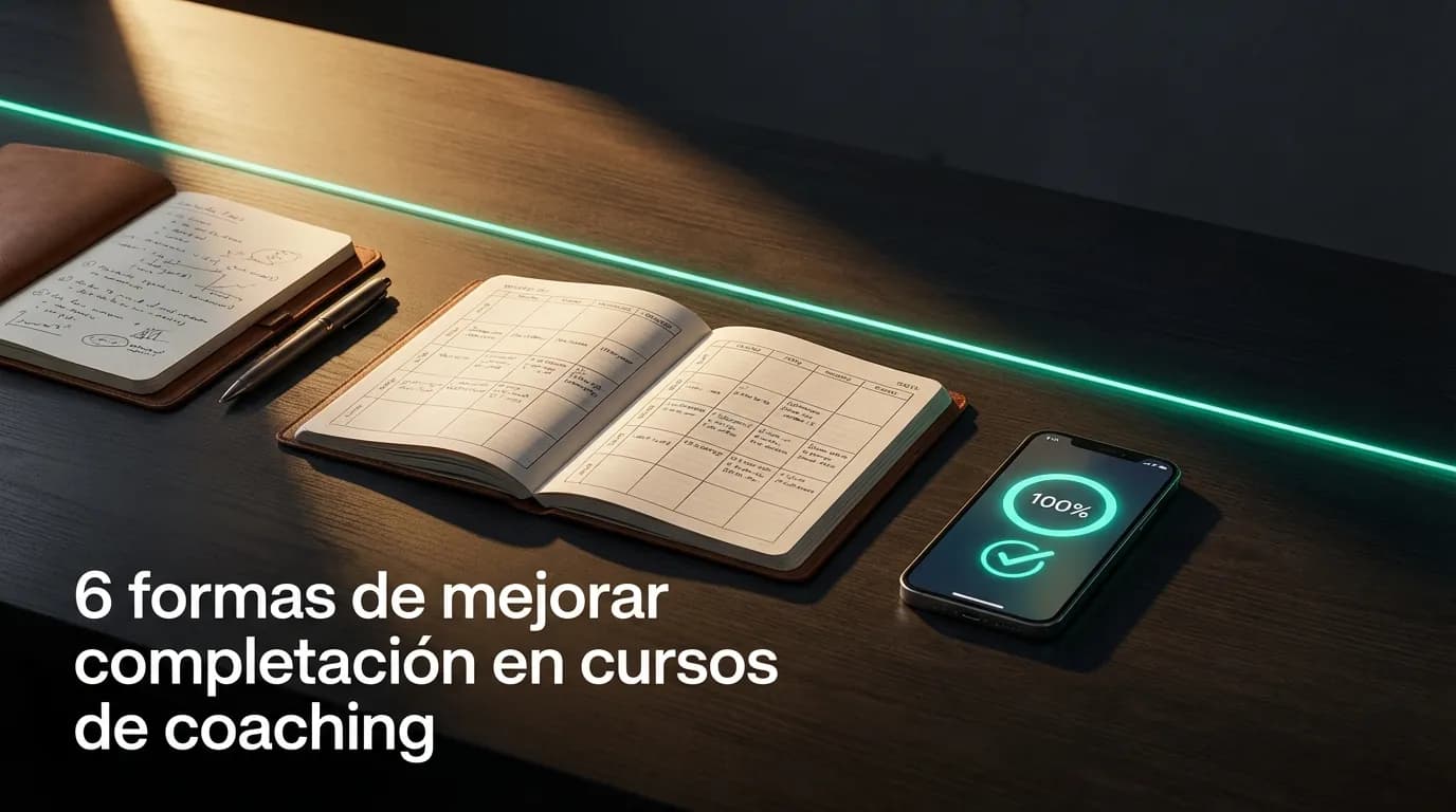 6 formas de mejorar completación en cursos de coaching