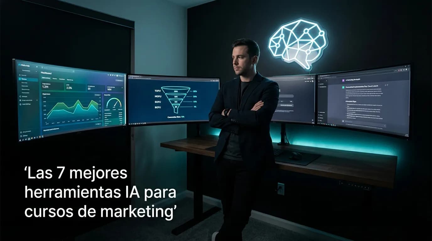 Las 7 mejores herramientas IA para cursos de marketing