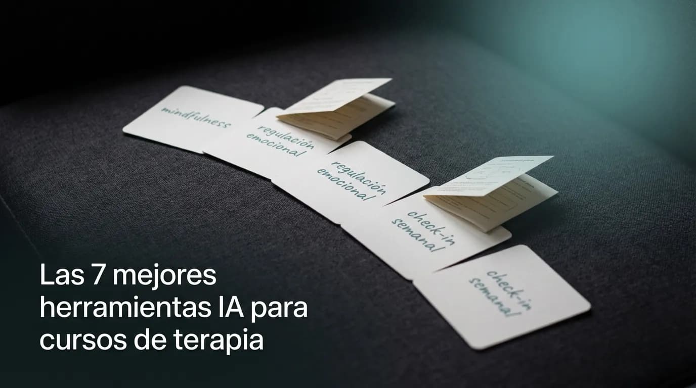 Las 7 mejores herramientas IA para cursos de terapia