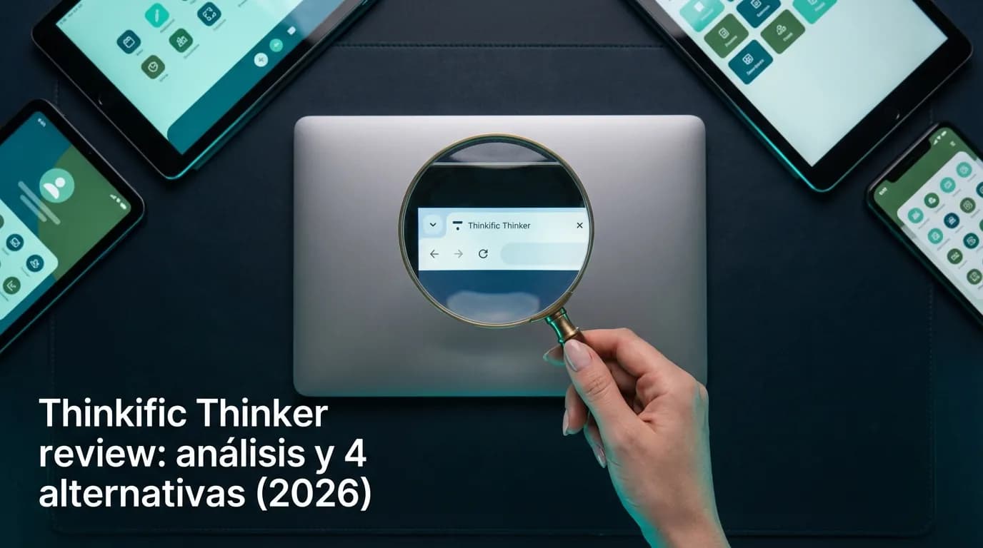 Thinkific Thinker review: análisis y 4 alternativas (2026)