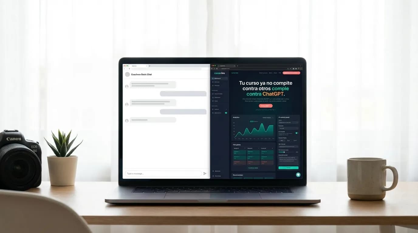Coachvox vs Custom GPT para cursos: cuál elegir (2026) — vista previa