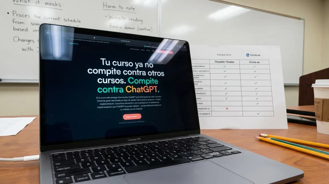 Thinkific Thinker vs Circle.so: comparativa (2026) — vista previa